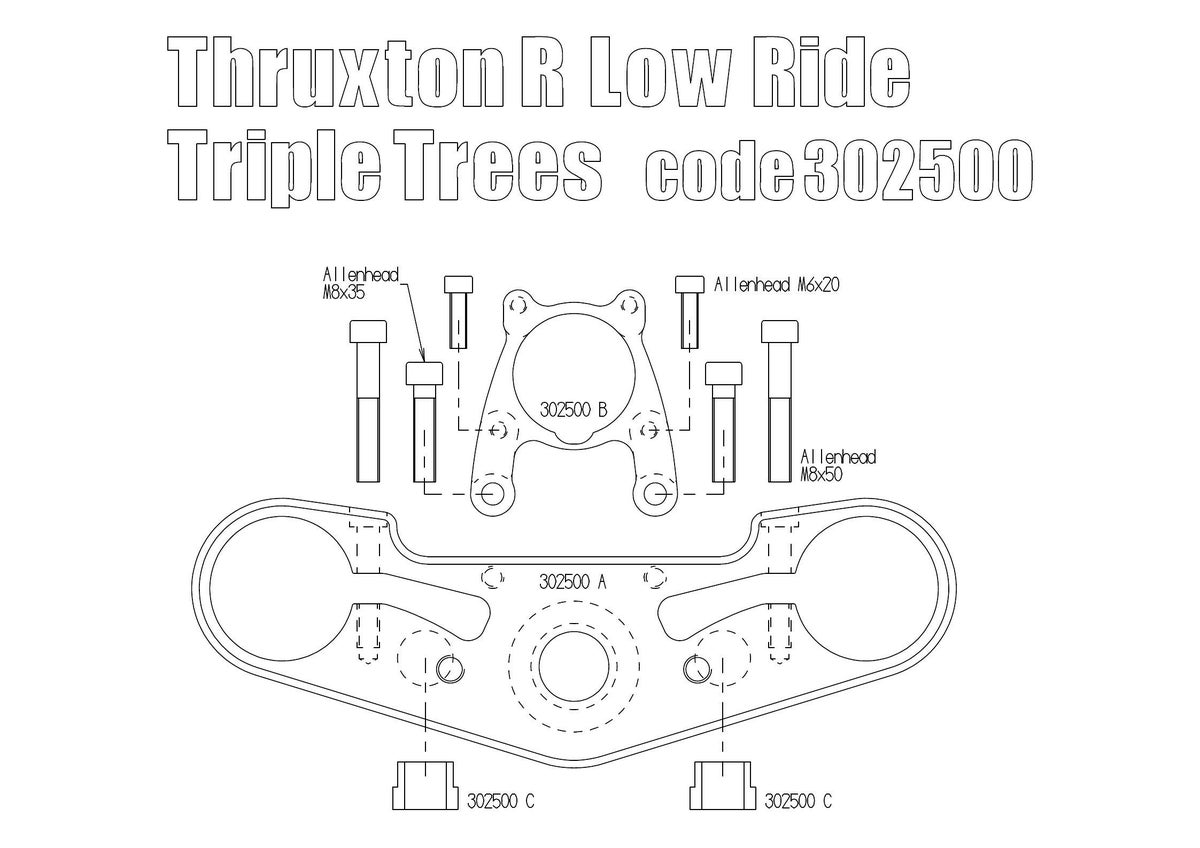 Free Spirits トップブリッジ ブラック Thruxton R/RS-04