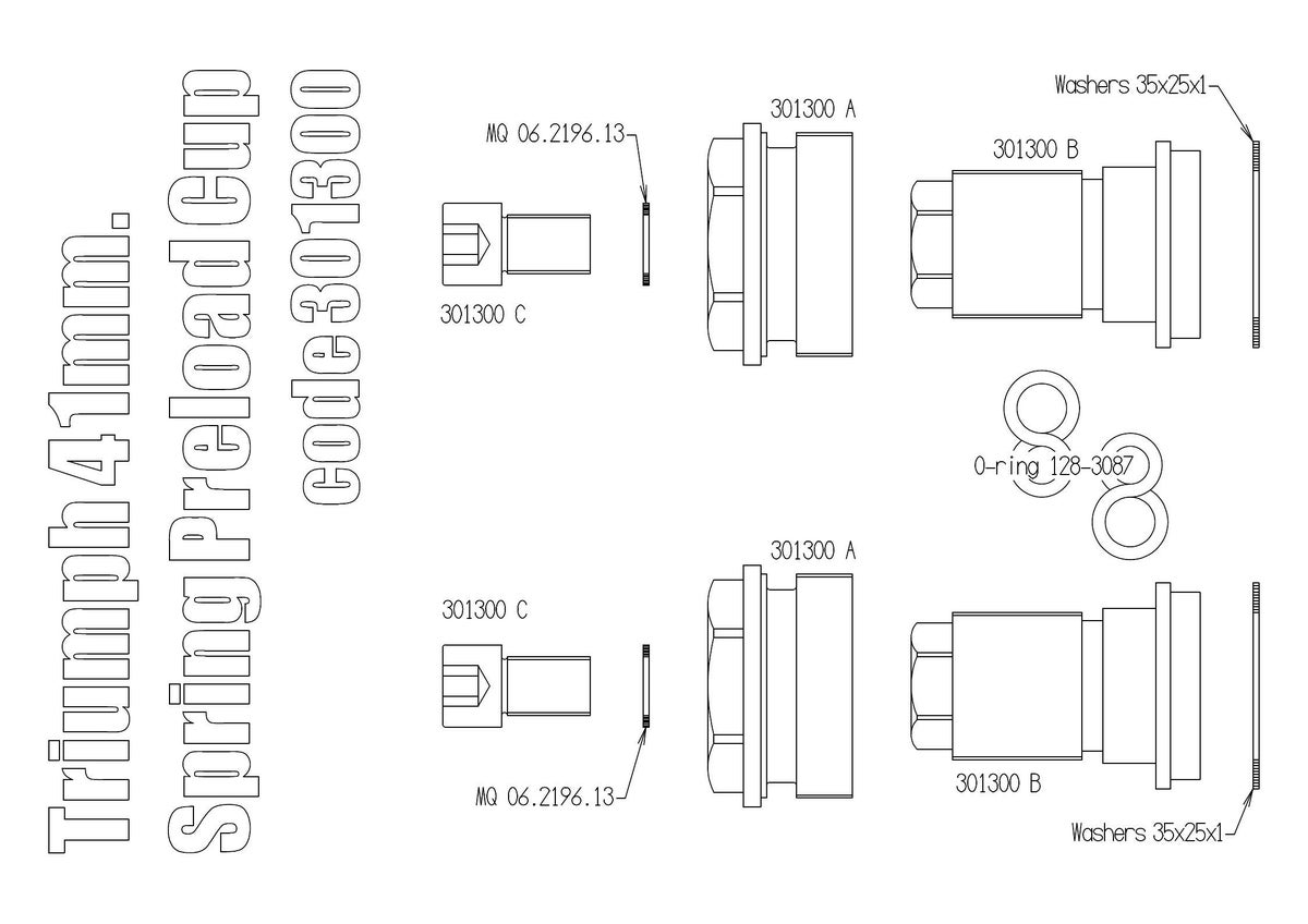 Free Spirits フォークスプリング プリロードアジャスター 41mm レッド-03