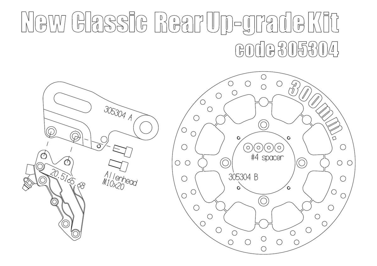 Free Spirits Brembo リアキャリパー ディスクローター アップグレードキット-04