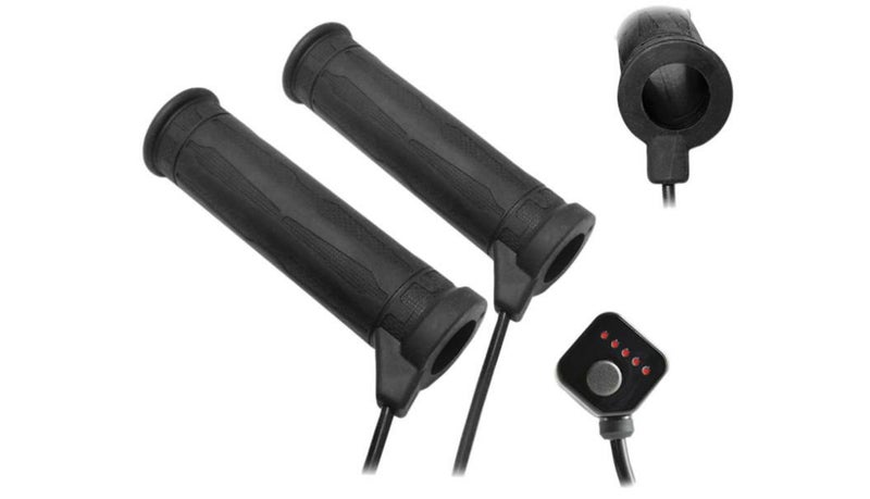 KOSO コ-ソ- ラバー ヒートグリップ ５段階温度調整 ブラック 22.2mm ハンドル用_1