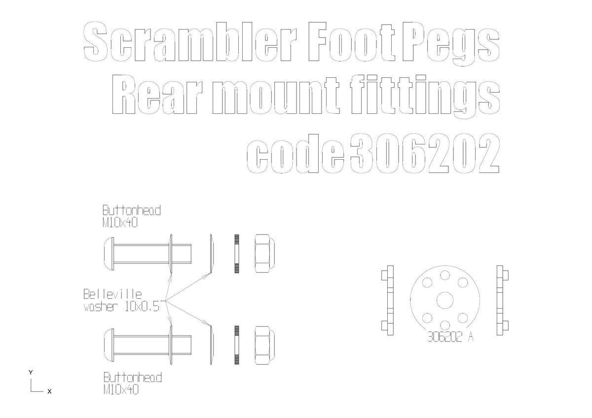Free　Spirits　パッセンジャー用　ステップ取り付けキット For 306201KR-03