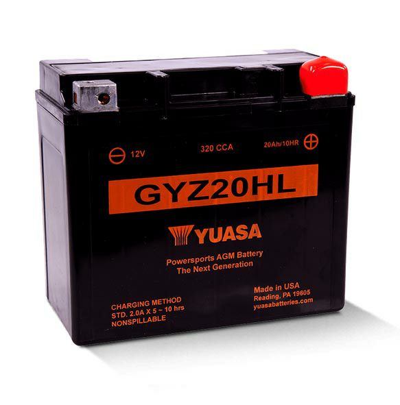 YUASA 12Vメンテナンスフリー・バッテリー（AGM） GYZ20HL (320CCA