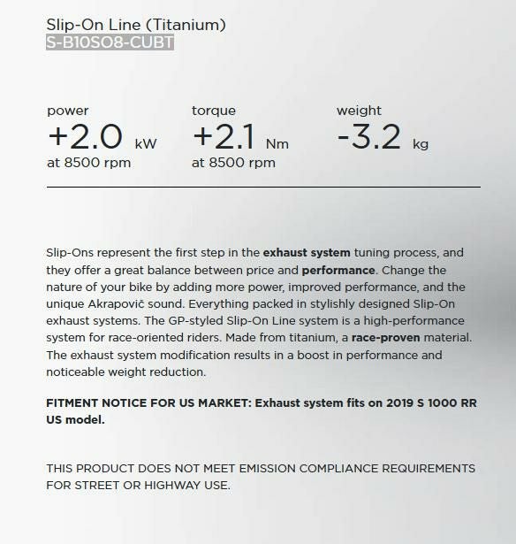 Akrapovic (アクラポヴィッチ) スリップオン マフラー GPスタイル S1000RR 17-18-08