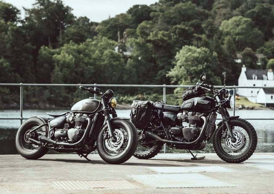 トライアンフ T100 T120 2016～ スリップオンマフラー ブラック