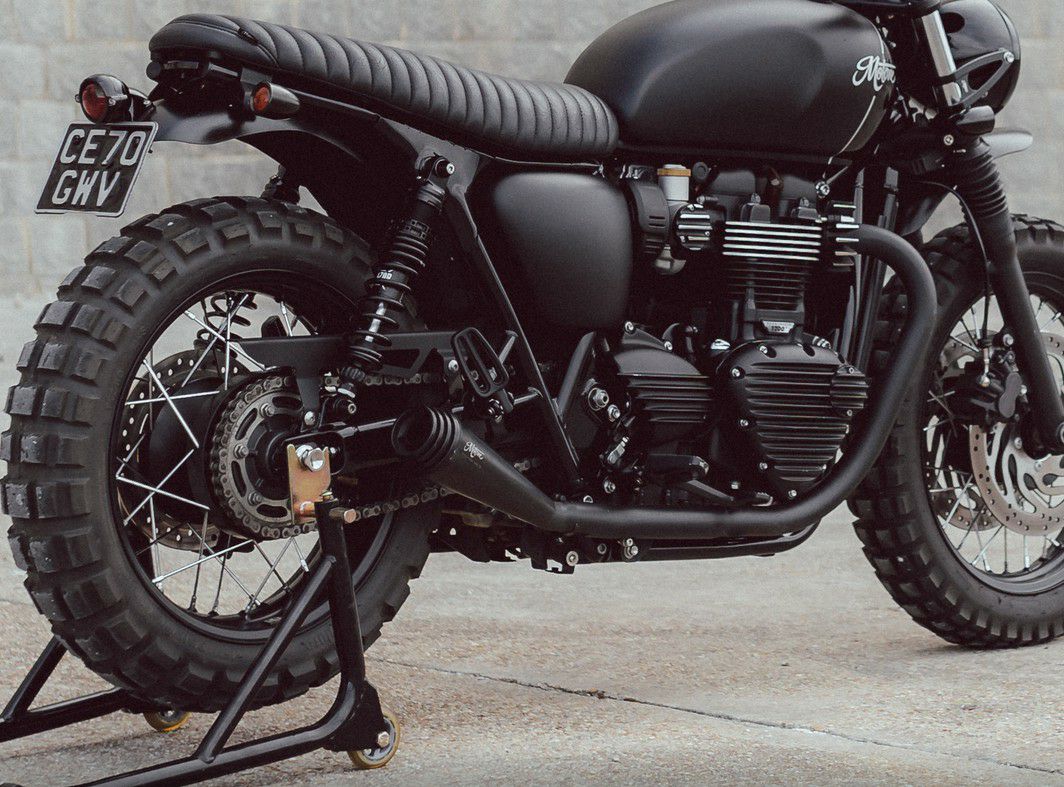 トライアンフ T100 T120 2016～ スリップオンマフラー ブラック