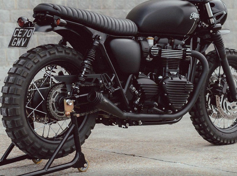 トライアンフ T100 T120 2016～ スリップオンマフラー ブラック