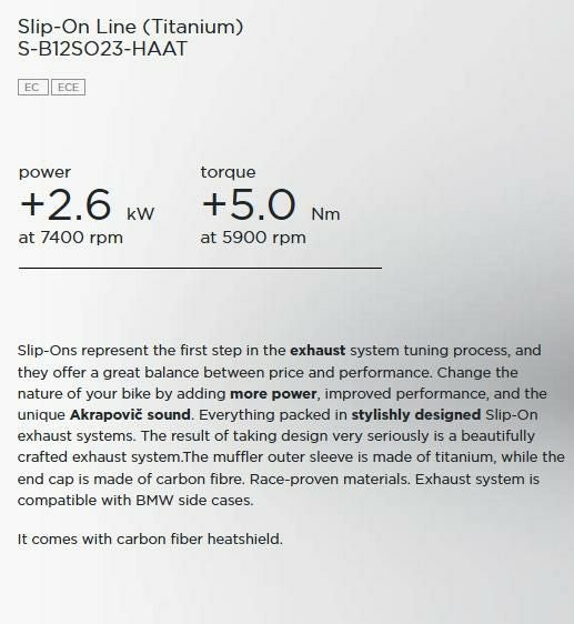 Akrapovic (アクラポヴィッチ) スリップオン・マフラー R1200GS 19-21-07