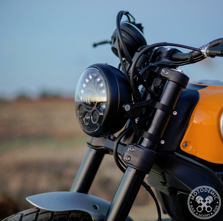 MOTODEMIC EVO-S LED ヘッドライト Scrambler | バイクカスタムパーツ