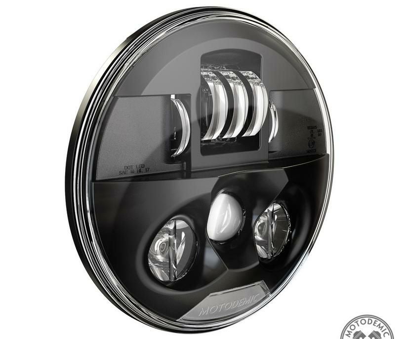 MOTODEMIC EVO-S LED ヘッドライト スポーツクラシック ブラック