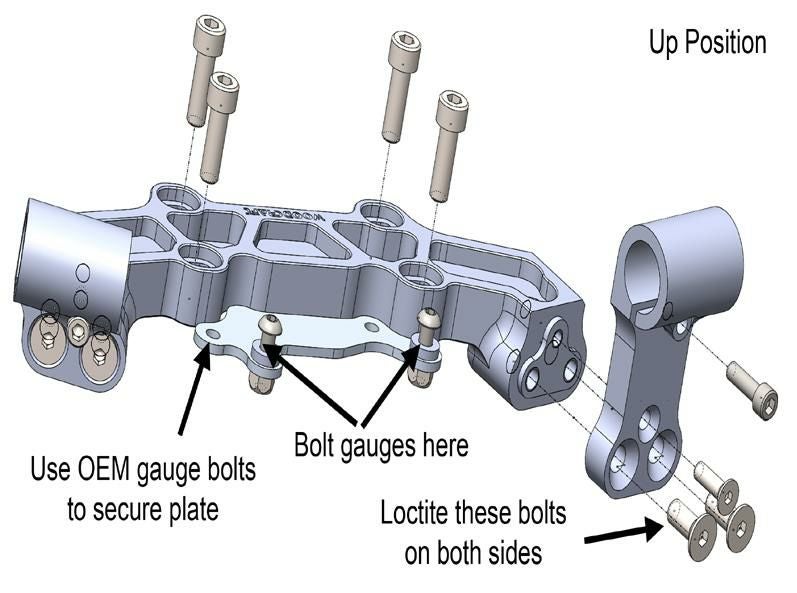 WOODCRAFT セパレートハンドル　12-0409 Woodcraft MOTODEMIC セパレートハンドルキット クリップオン ヤマハ
