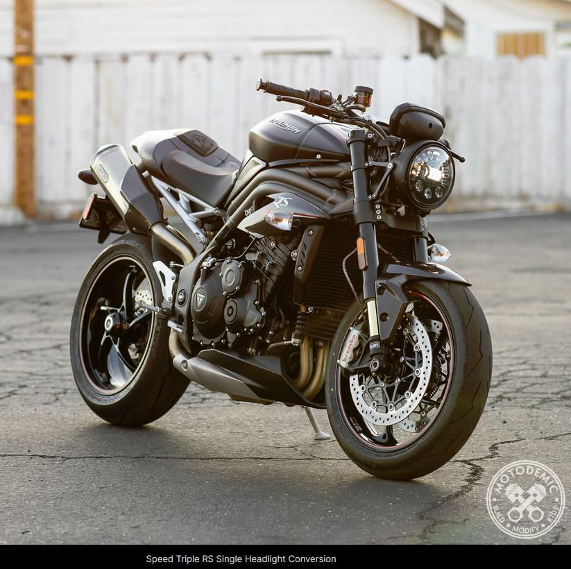 MOTODEMIC EVO-S LED ヘッドライト Speed Triple RS ブラック | バイク