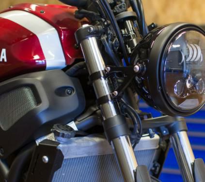 MOTODEMIC アルミ ヘッドライトステー ブラック ヤマハ MT-07/FZ-07