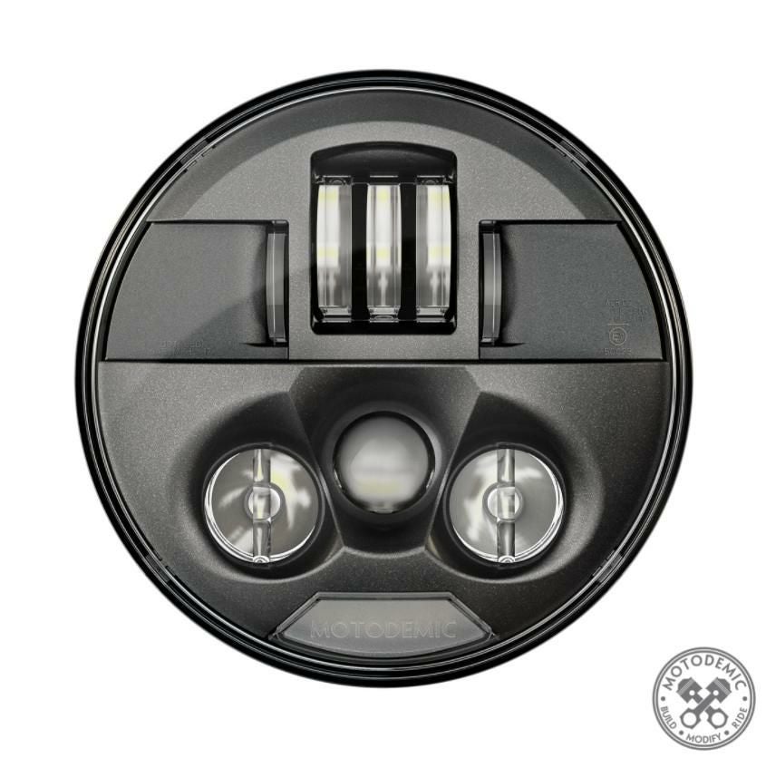 MOTODEMIC ７インチ EVOスタンダード LEDヘッドライト グラファイト ヤマハ XSR900-02