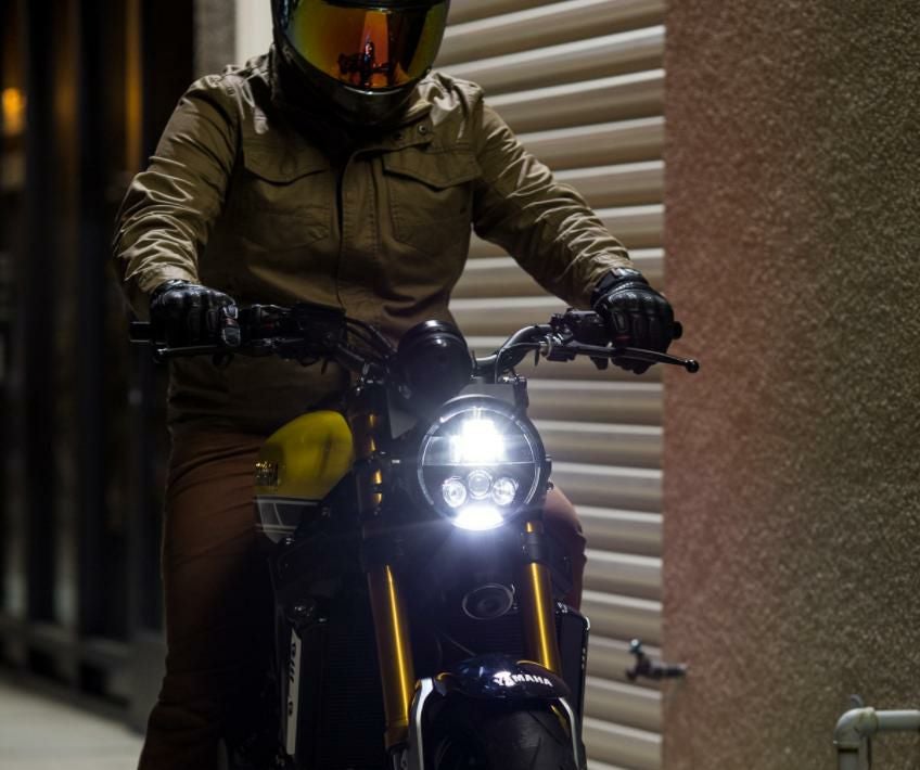 MOTODEMIC ７インチ EVOスタンダード LEDヘッドライト グラファイト ヤマハ XSR900-05