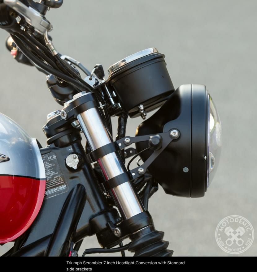 Triumph メーターステー インジケーター ボンネビル スクラトン MOTODEMIC フラット メーター ステー ブラケット キー穴あり Triumph
