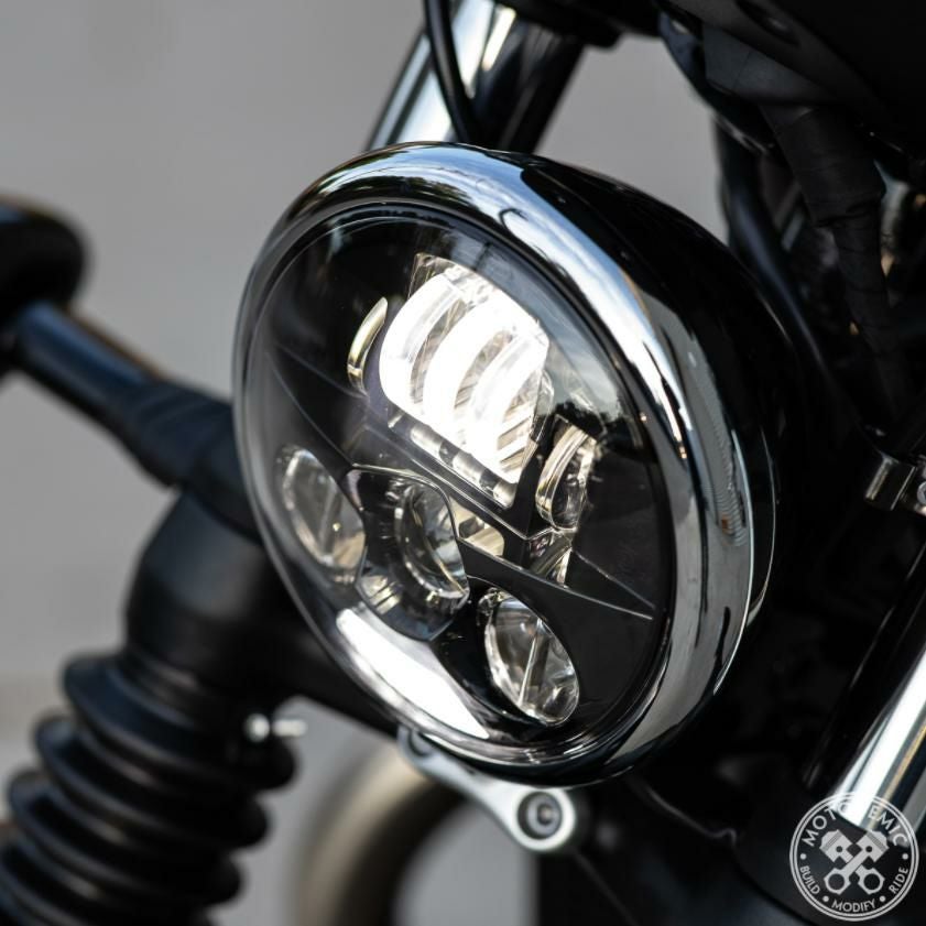 MOTODEMIC EVO スタンダード LED ヘッドライト ブラック Triumph Bobber-03