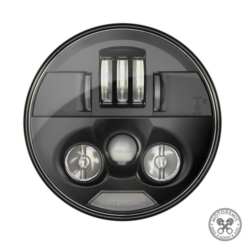 MOTODEMIC LED ヘッドライト EVOスタンダード ブラック Triumph