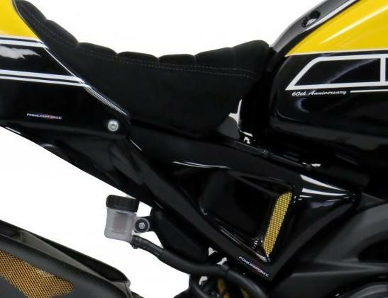 POWERBRONZE リア フェンダー カーボン/ブルー HUGGER ヤマハ MT-09,FZ