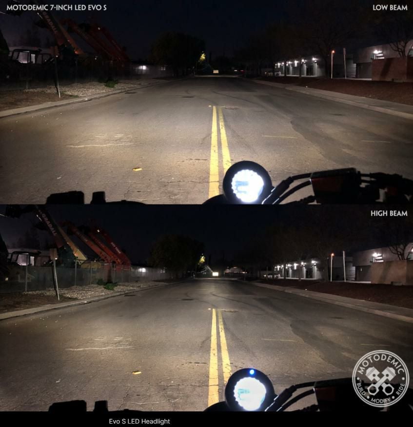 MOTODEMIC LED ヘッドライト EVO スタンダード グラファイト Triumph Speed Twin 2016～-05