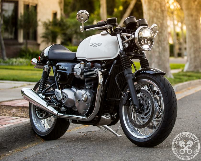 MOTODEMIC LED ヘッドライト EVO スタンダード ブラック Triumph