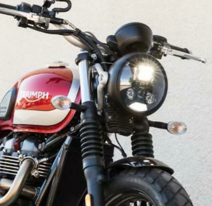 トライアンフ　TRIUMPH ヘッドライト LED ジャンク品 トライアンフ Scrambler(スクランブラー) |ヘッドライト＆ブラケット