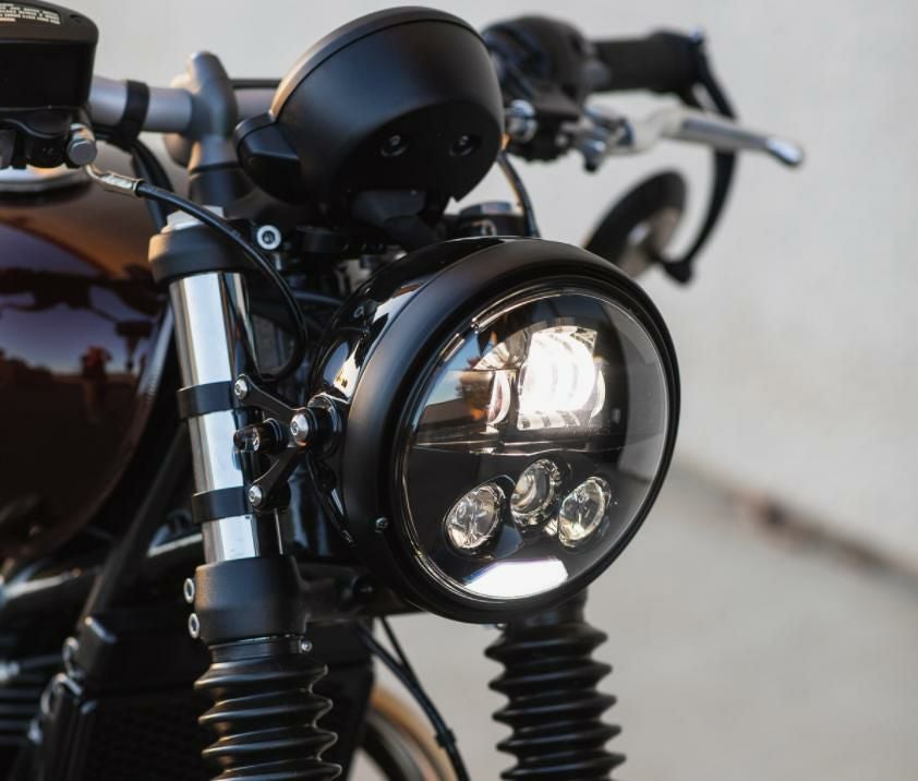 MOTODEMIC LED 7インチ ヘッドライト EVO スタンダード グラファイト
