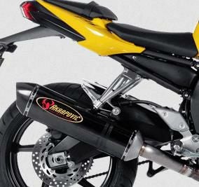 FZ6フェザー　アクラポビッチサイレンサー　実動車より取り外し AKRAPOVIC（アクラポビッチ） カーボンサイレンサーブラケット ZX-6R