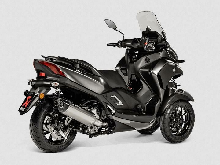 ヤマハ　トリシティ125cc チタン製グラデーションマフラー スリップオン Amazon | Realize トリシティ125 マフラー EBJ-SE82J 22Racing Ti