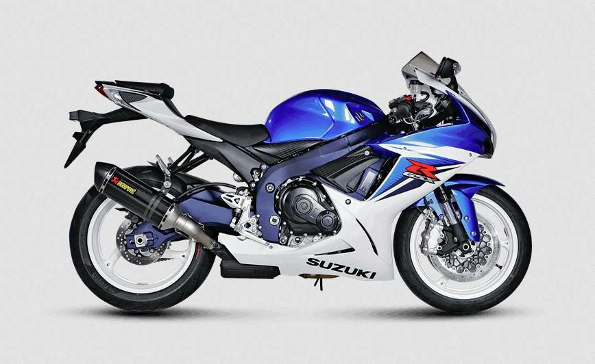 逆車フルパワー　スズキ　GSX-R750 K1 アクラポヴィッチマフラー　神戸市配送無料 AKRAPOVIC（アクラポビッチ） 送料無料 GSX-R600 GSX-R750 スリップ