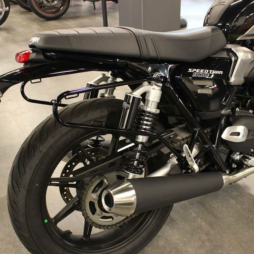 KIJIMA キジマ サイド バッグ サポート ブラック トライアンフ T100