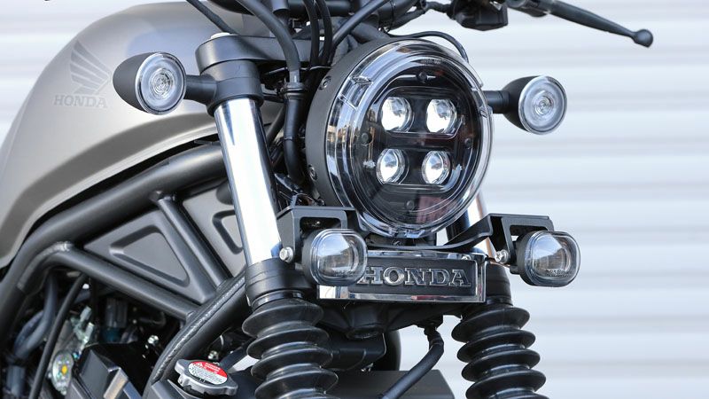 レブル250/300/500 17-25 バーエンドミラー Diabolus ブラック K-SPEED