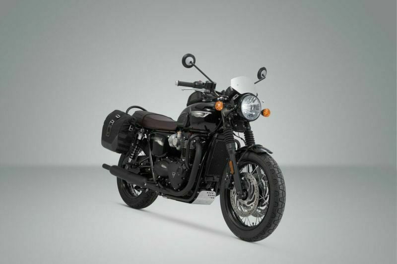 SW-MOTECH Legend Gear サイドバッグ 左右セット ステー付 トライアンフ ボンネビル T100/T120 15- ブラック-02