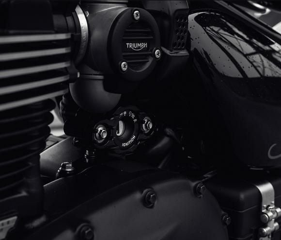Motone リブデザイン サイドカバー グロスブラック Bobber/Speedmaster