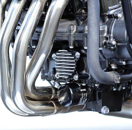 KIJIMA キジマ オイルラインカバー アルミビレット ブラック コントラスト カワサキ Z900RS/CAFÉ_1