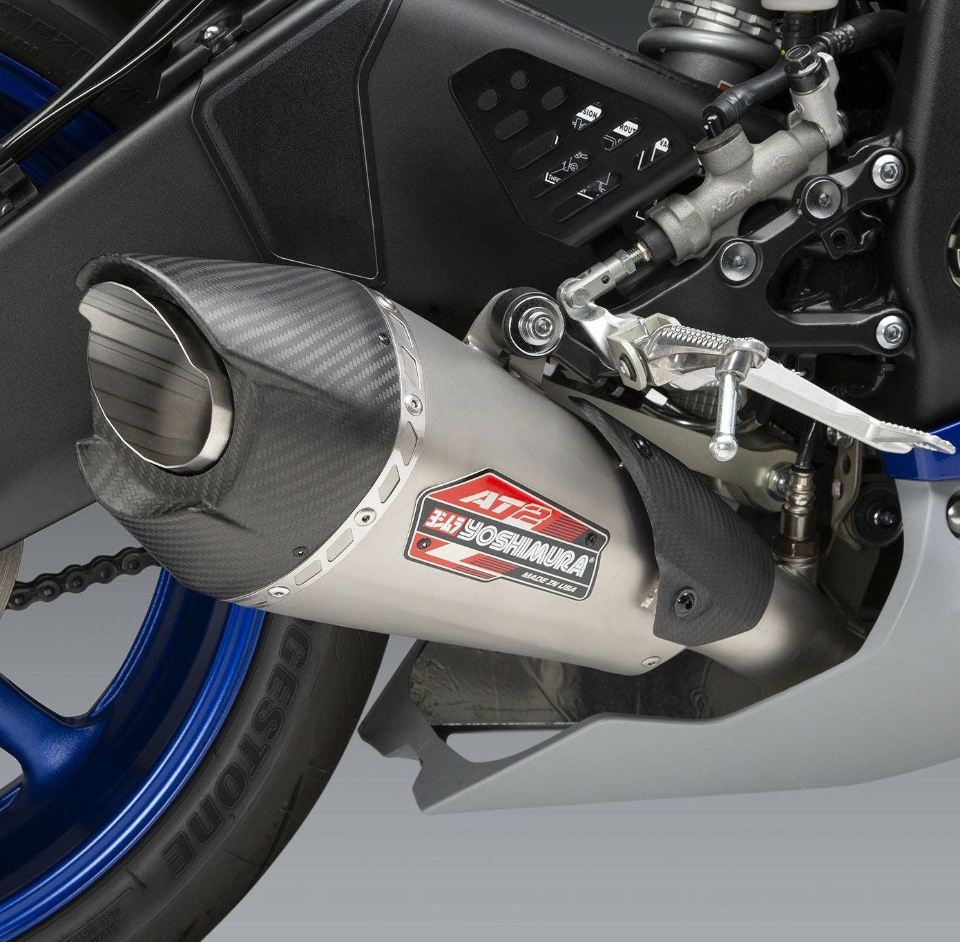 ヨシムラUSA R-77 ステンレス スリップオン マフラー スズキ ハヤブサ