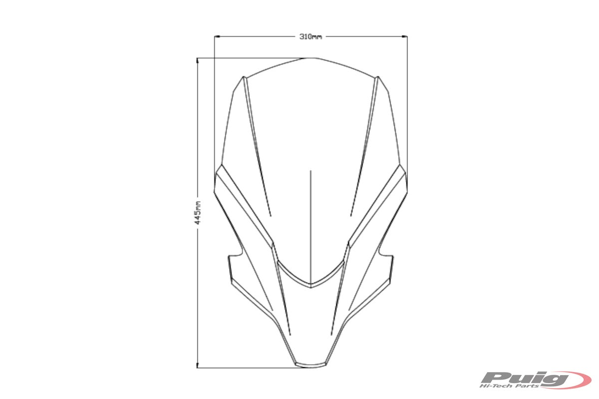 プーチ(Puig) ・New Generation Touring・ウインドシールド スクリーン・MT-07 2021-・ブラック-11