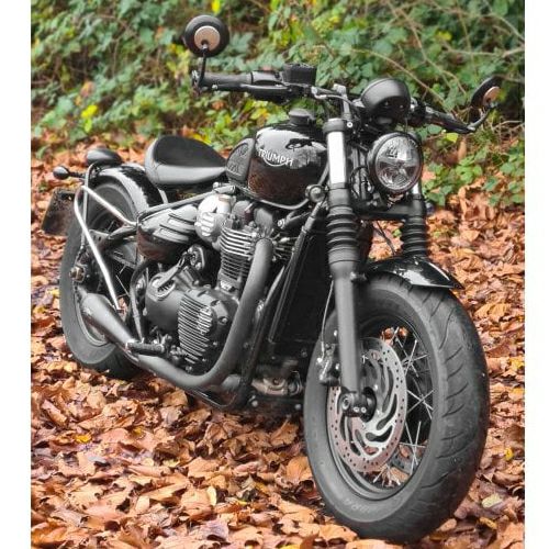 Motone リブデザイン サイドカバー グロスブラック Bobber/Speedmaster