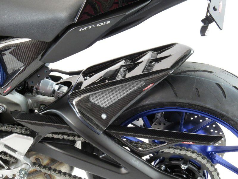 POWERBRONZE リア フェンダー カーボン/シルバー HUGGER ヤマハ MT-09 POWERBRONZE リア フェンダー カーボン/シルバー HUGGER ヤマハ MT-09
