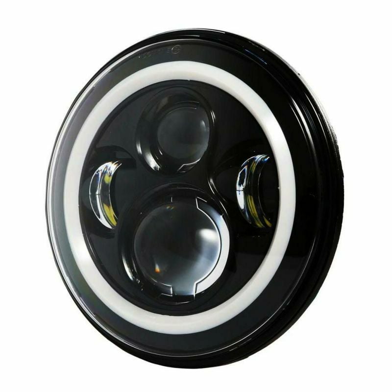 World Motor Works 7インチLEDヘッドライト ホワイトHALOリング　ブラック-01