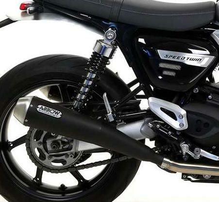 ARROW (アロー) スリップオン マフラー トライアンフ スピードツイン スラクストン 2016- EC/ECE規格 ブラック-01