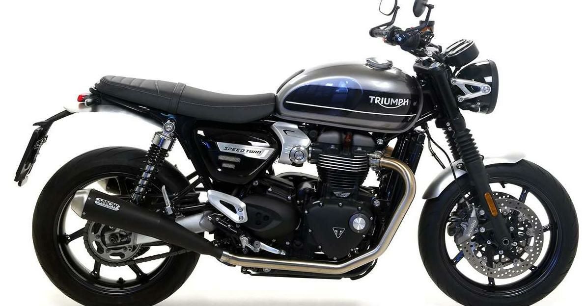 ARROW (アロー) スリップオン マフラー トライアンフ スピードツイン スラクストン 2016- EC/ECE規格 ブラック-02