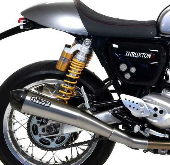 ARROW (アロー) スリップオン マフラー トライアンフ スピードツイン スラクストン 2016- EC/ECE規格 カーボンエンドキャップ-01