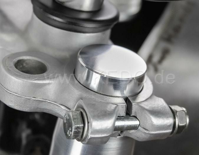 KEDO ケドー フォークトップカバー クローム ペア SR400/500-01