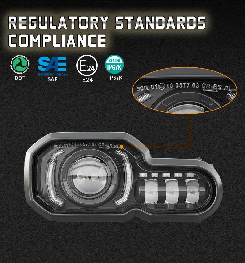 (WMW) LED ヘッドライト コンバージョンキット BMW F650GS/F700GS/F800GS/F800GS Aｄｖ-05