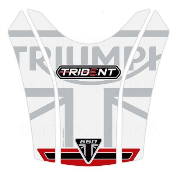 モトグラフィックス タンクパッド レッドバー トライアンフ TRIDENT660-02