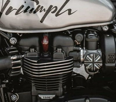 Motone(モートーン）スロットルボディ カバー ブラック/ユニオンジャック トライアンフ T120,BOBBER,Thruxton_1