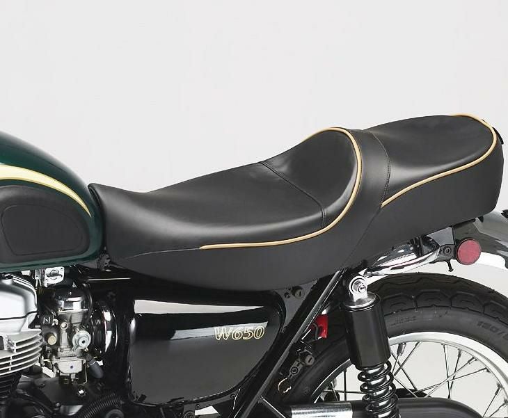 カワサキ 純正オプション W800 CAFE カフェシート w400/w650可 W400, W650, W800 カフェ シート オールブラック オメガレーサー