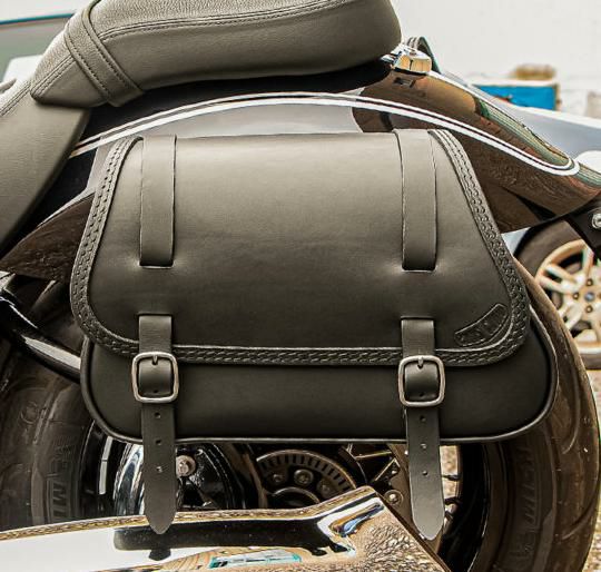 BMW R18 サイドバッグ Munich 左側 ブラックレザー Ends Cuoio