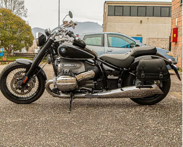BMW R18 サイドバッグ Munich 左側 ブラックレザー Ends Cuoio