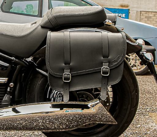 BMW R18 サイドバッグ Stuttgart 左側 ブラックレザー Ends Cuoio